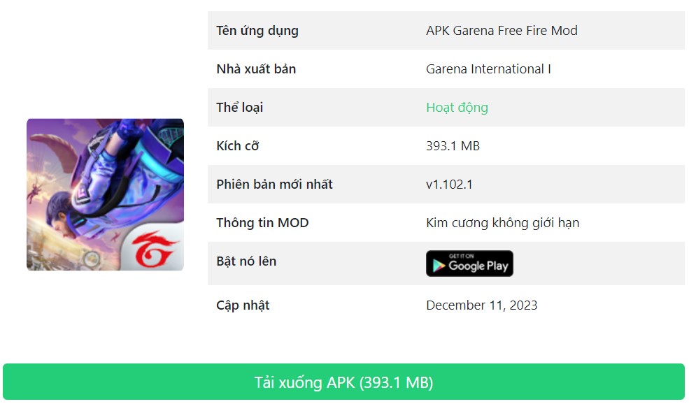 APK Garena Free Fire Mod v1.102.1