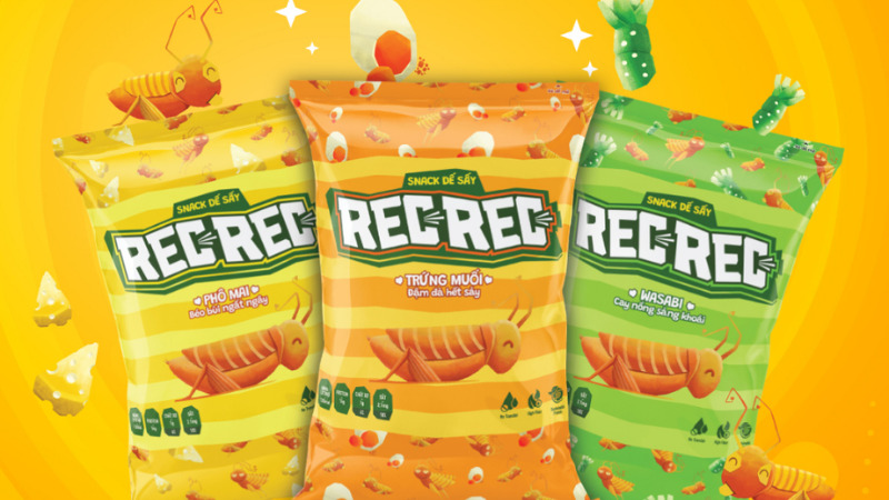 Snack dế sấy REC REC là sản phẩm độc đáo đầu tiên ở Việt Nam