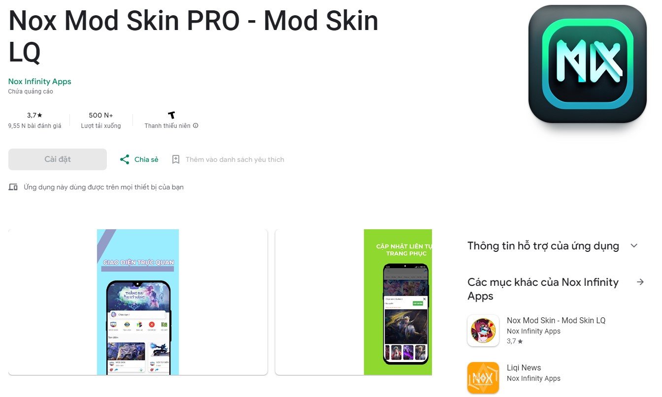 Nox Mod Skin PRO - Mod Skin LQ