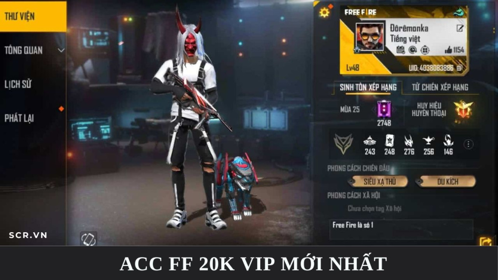 ACC FF 20K Ngon VIP Free 2024 (Shop Bán Nick FF 20K Uy Tín Giá Rẻ)