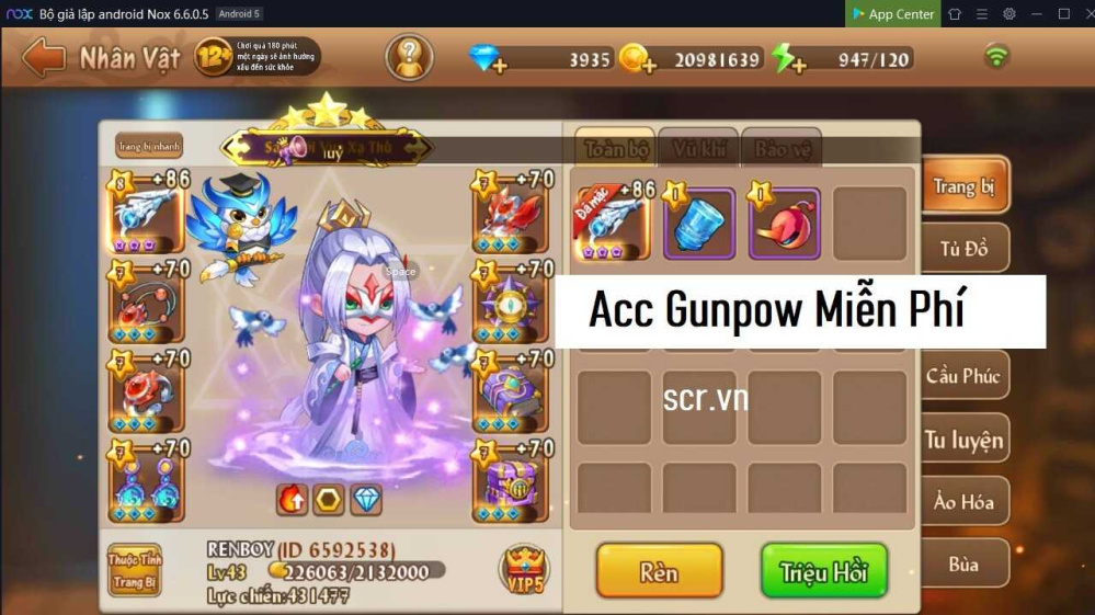 Acc Gunpow Miễn Phí 2024 [Cho Nick Free Mới Nhất]