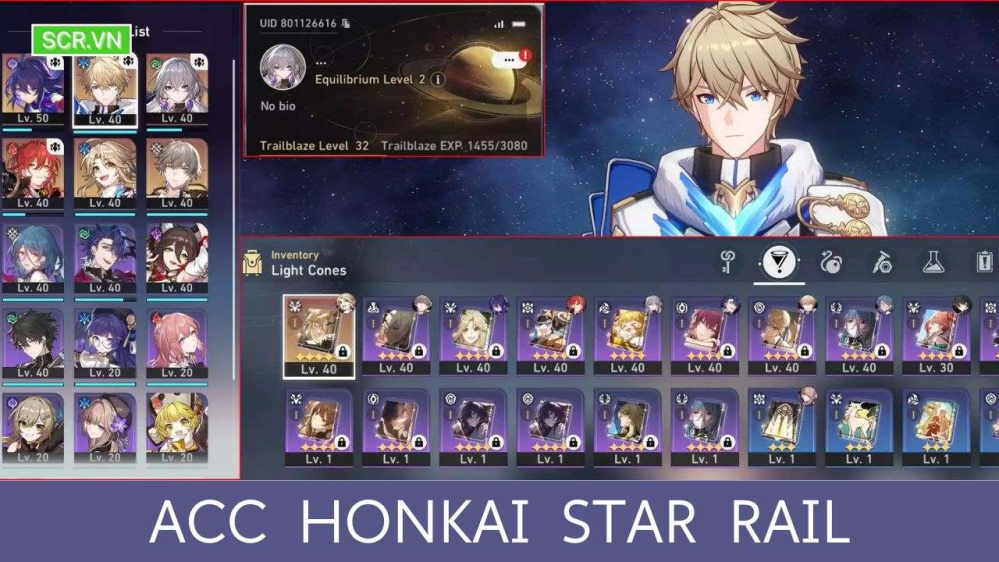 Acc Honkai Star Rail Free 2024, Shop Acc HSR Miễn Phí