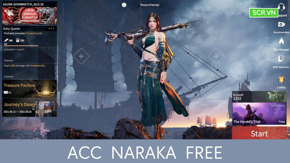 ACC Naraka Free 2024, Cho Thuê Nick Naraka Miễn Phí