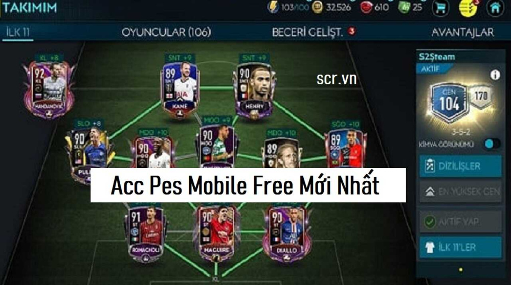 Acc Pes 2024 Mobile Free (Shop Acc Efootball Miễn Phí)