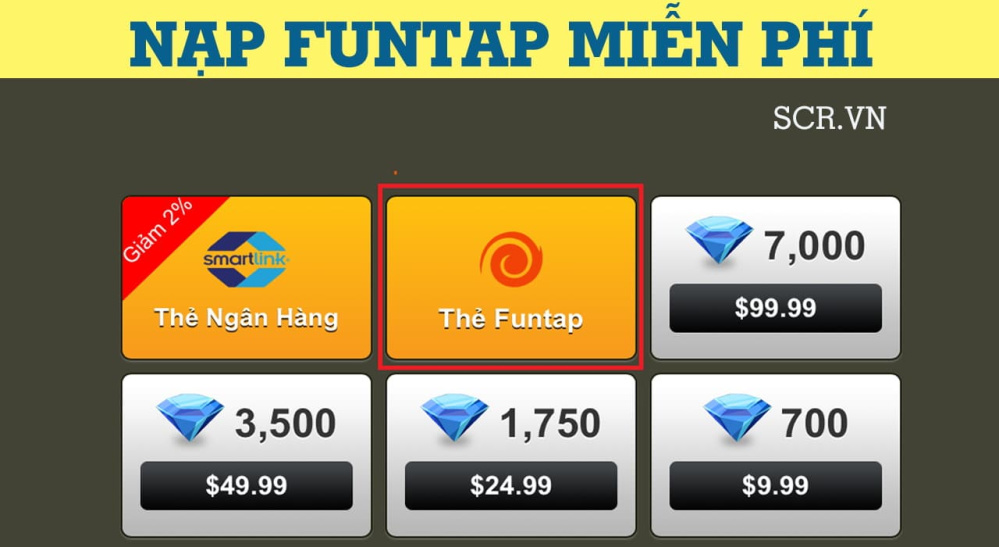 Nạp Funtap Miễn Phí [Tặng Mã Nạp Thẻ Funtap, Funcard]