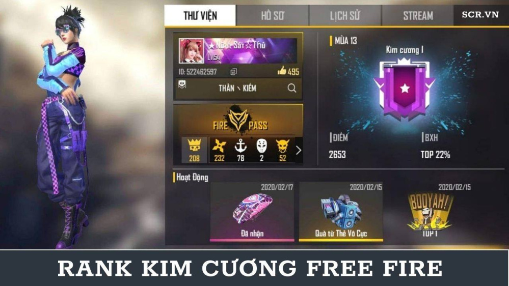 Rank Kim Cương FF (Ảnh Rank + Cách Leo + Nhận ACC Free)