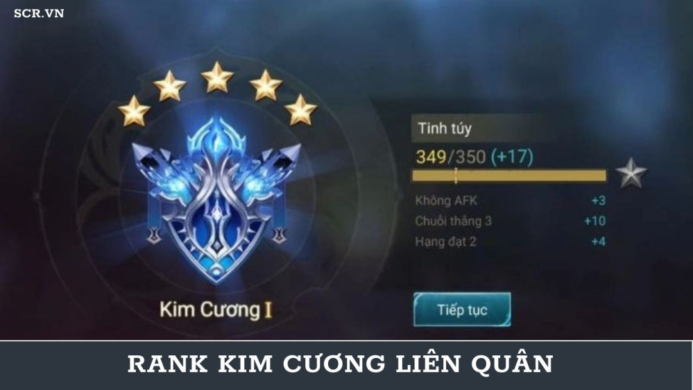 Rank Kim Cương Liên Quân (Ảnh Rank, Cách Chơi + Tặng Nick Free)