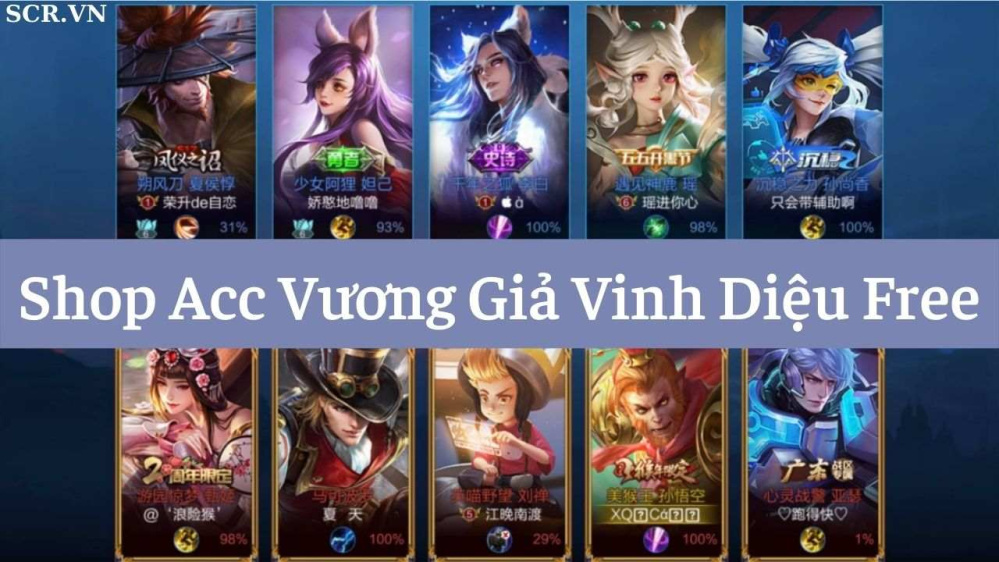 Shop Acc Vương Giả Vinh Diệu Miễn Phí 2024 [Tặng Nick Free]