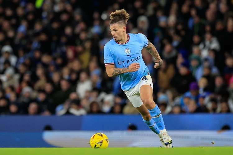 Tiền vệ Kalvin Phillips trong màu áo Man City, liệu có chuyển đến Juventus?