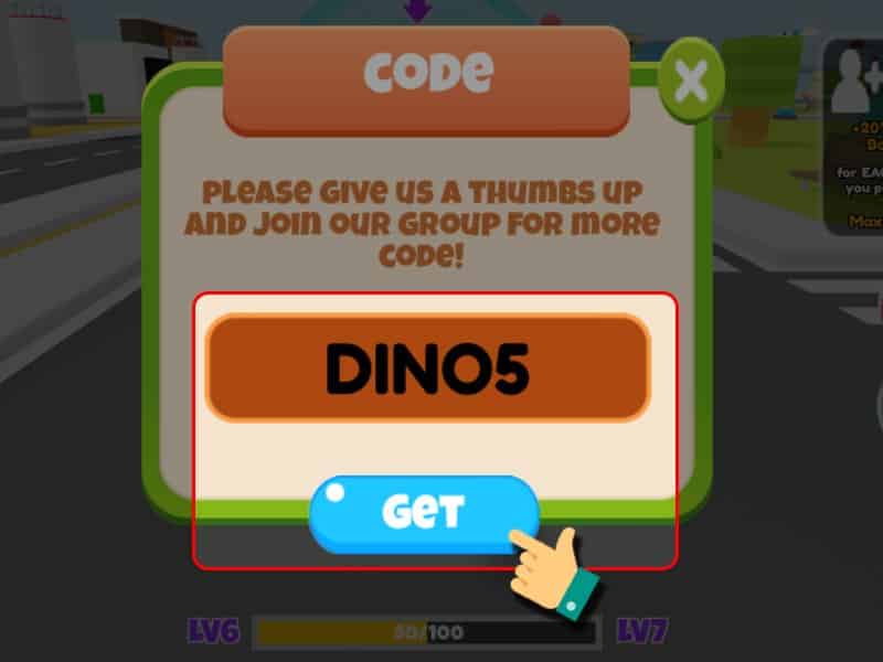 Cách Nhập GiftCode Game Dinosaur City - Bước 4