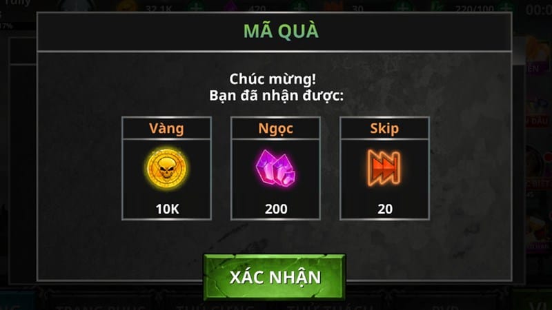 Cách Nhập GiftCode Stickman Legends - Bước 4