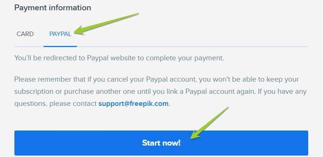 Chọn phương thức thanh toán Paypal