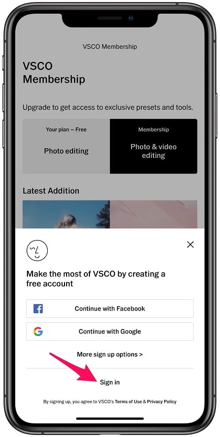 Hướng Dẫn Đăng Nhập Vsco - bước 2