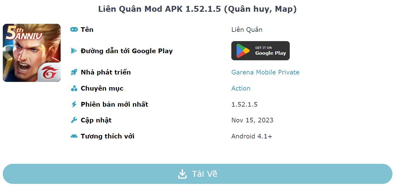 Liên Quân Mod APK 1.52.1.5