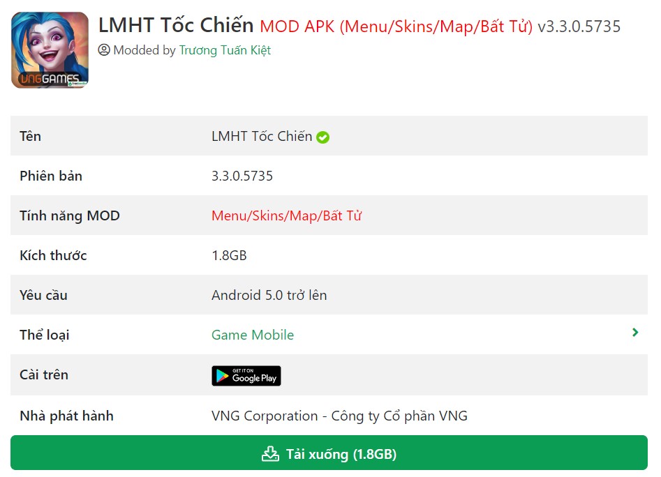 LMHT Tốc Chiến MOD APK v3.3.0.5735