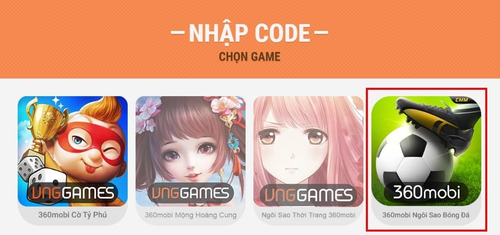 Nhấn chọn game Ngôi Sao Bóng Đá