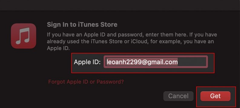 Nhập ID Apple của bạn