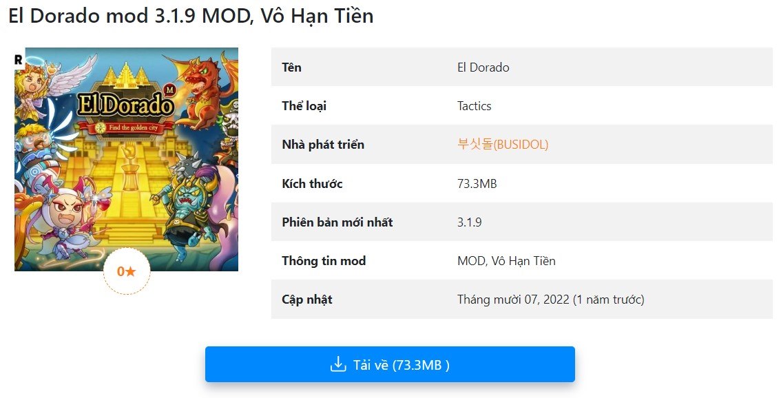 Phiên bản El Dorado mod 3.1.9