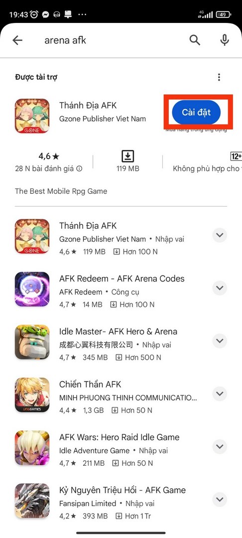 Tải và Cài Đặt AFK Arena