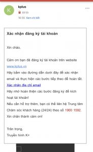 Xác nhận email